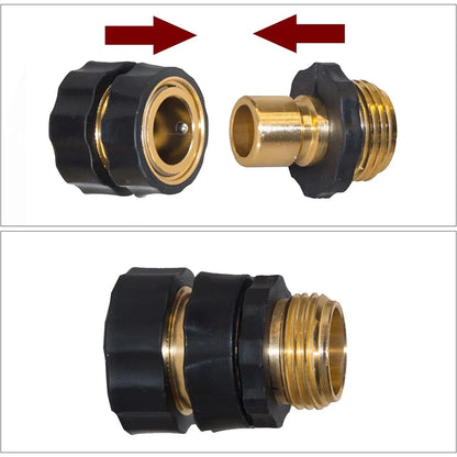 Garden Hose Fast Connector Kit Male and Female Fittings with O Rings Leak Free Fast Connectors Spring 2026 Garden Upgrade