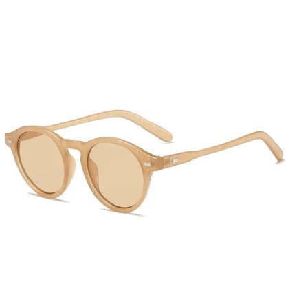 Retro Round Sunglasses for Women Men Vintage Black UV400 Outdoor Eyewear Trendy Sun Glasses