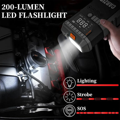 Car2025 Edition Jump Starter With Air Pump 3000A Peak Digital Tire Inflator 150 PSI Travel-Friendly Power Bank Fall