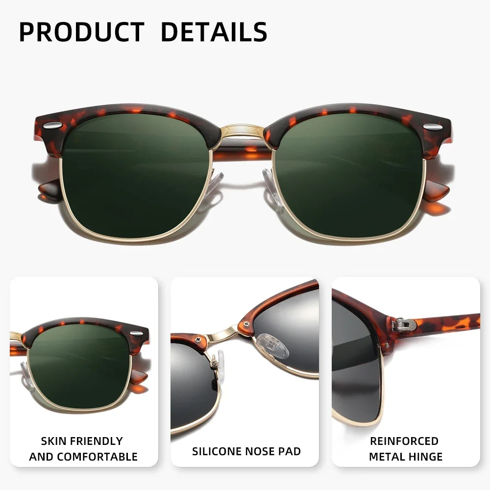 Unisex Outdoor Eyewear, TikTok Viral Fall 2026 Gift – Sunglasses UV400 Polarized Square Frame