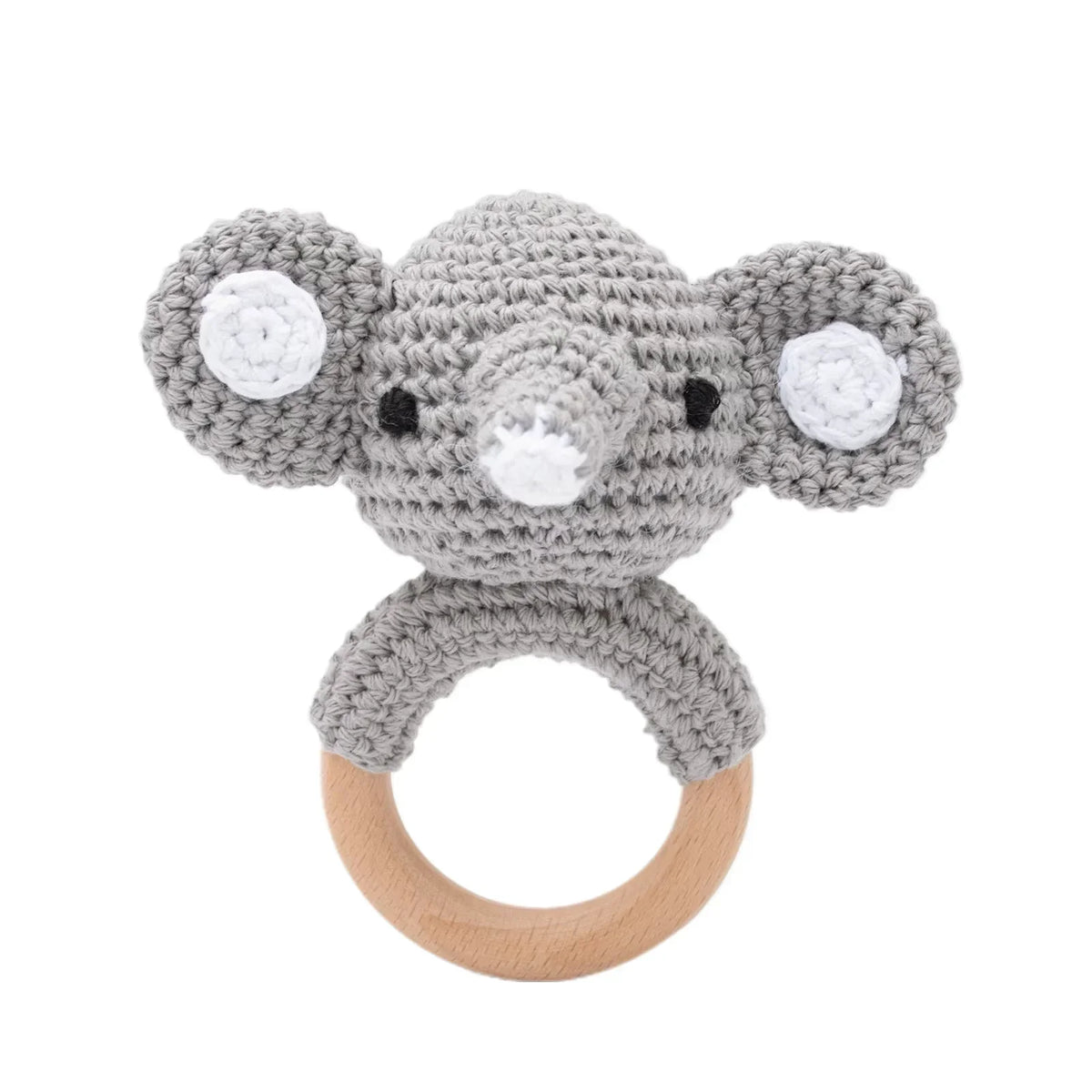 Crochet Baby Rattle Bunny Teether Newborn Sensory Toys