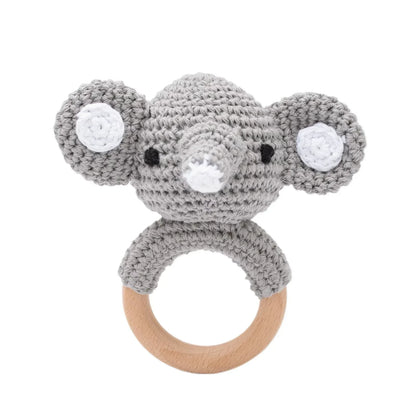 Crochet Baby Rattle Bunny Teether Newborn Sensory Toys