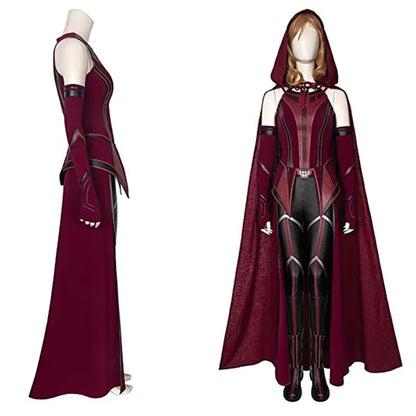 Scarlet Witch Cosplay Full Kit Costume Cloak Pants