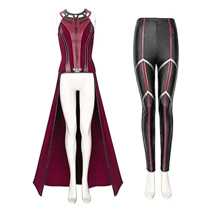 Scarlet Witch Cosplay Full Kit Costume Cloak Pants