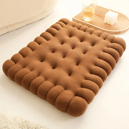 Seat Cushion Biscuit Plush Pillow Cozy Household Decor Fall 2025 Decorative Chair Car Pad Comfort Gift