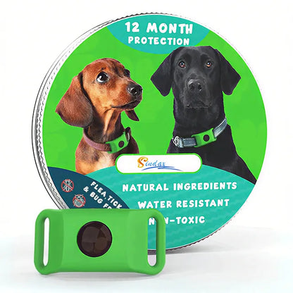 Organic Extract Pet Flea & Tick Repellent Collar Tag Dogs Cats All Seasons Safe Wearable