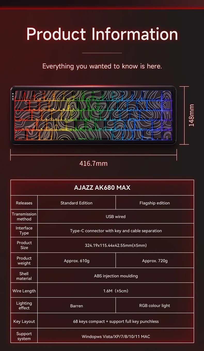 Mechanical Keyboard Sixty Mini Cordless ARGB Magnetic Hall