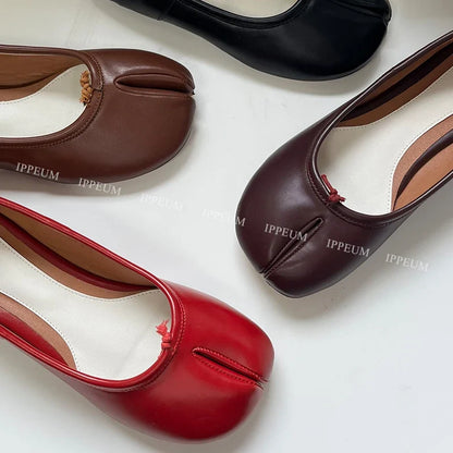 Light Womens Split Toe Ballet Flats - Mary Jane, PU