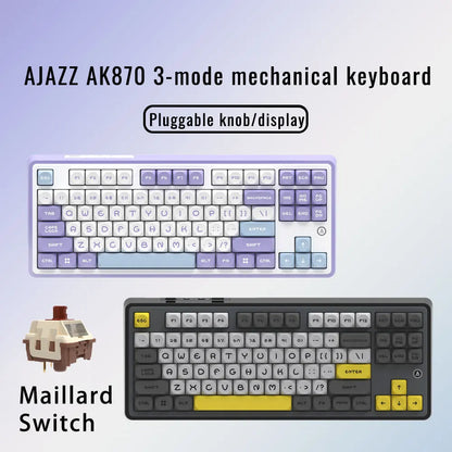Keyboard Mechanical 87 Key Tri Mode RGB Hot Swappable