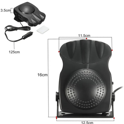 Car Heater 2 In 1 12V Travel-Friendly Defroster Demister With Cigarette Lighter Winter 2025 Windshield Defog