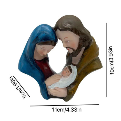 Scene Nativity Resin Figurine Holy Family Christmas Ornament For Desk Or Shelf Holiday Decor 2025 Gift