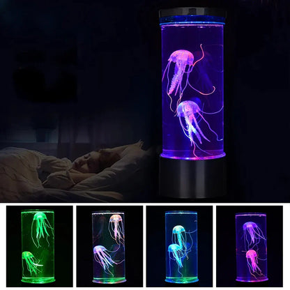 Lamp Jellyfish USB And Battery Table Night Light Kids Bedroom Decor Back To School 2025 Soothing Ambience