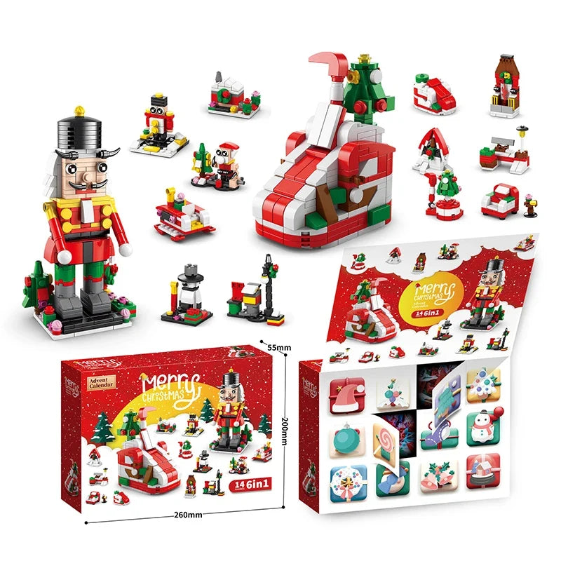 Building Christmas Blocks Advent Calendar DIY Kit Kids