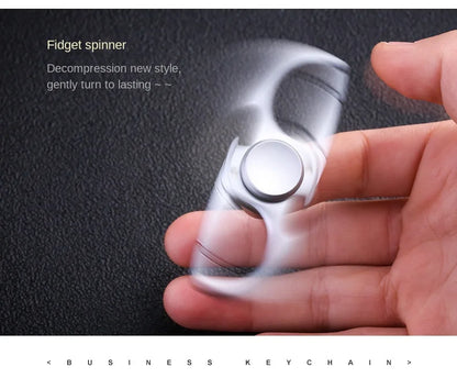 Fidget2025 Edition Spinner Keychain Stainless Steel EDC Gift