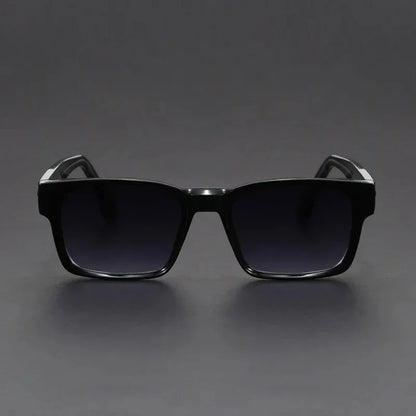 mirror lens, anti-mist outdoor driving shades, wide coverage – Men's square frame sunglasses UV400