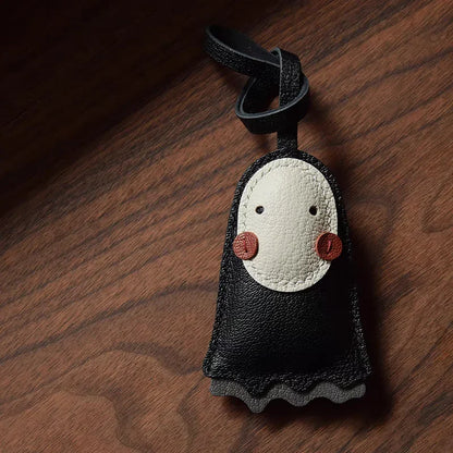 Bag Leather Charm No Face Keychain Black Cozy Cute Gift