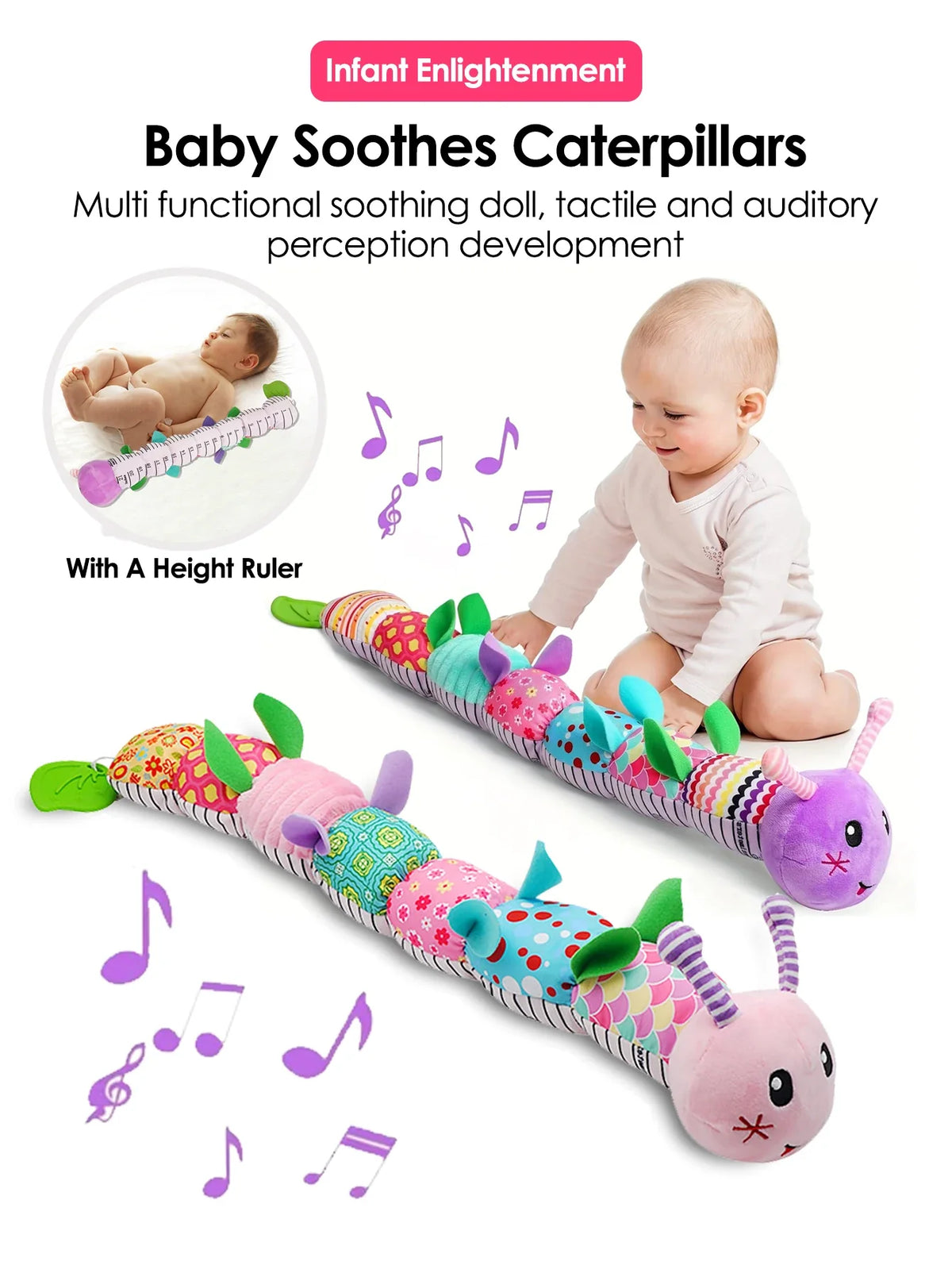 Plush Giraffe Baby Rattle Hanging Plush Newborn Sensory Toys