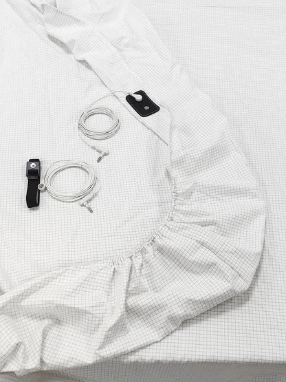 Silver Earthing Fiber Fitted Sheet Anti Static Grounding