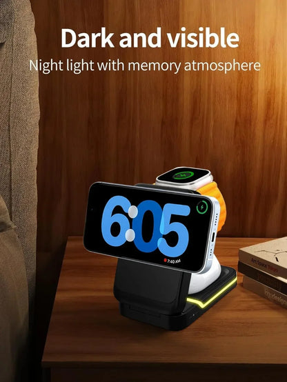 iPhone 12-16, Apple Watch, AirPods, USB-C, 15W 2026 – Foldable magnetic wireless charger