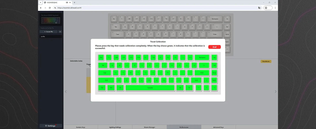 Mechanical Keyboard 68-Key Hall Effect RGB Wired Travel-Friendly