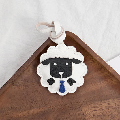 Bag Leather Charm No Face Keychain Black Cozy Cute Gift