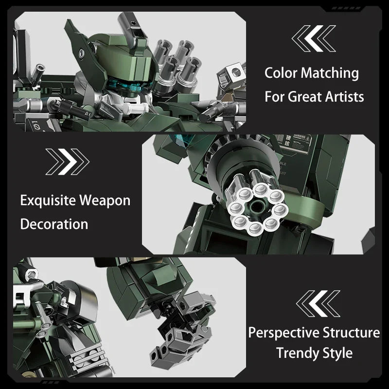 Mecha Building Kit Mech Warrior Battle Robots Kit Fall 2025 Gift for Kids and Adults Creative STEM Play