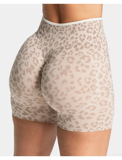 women's Stretchy seamless yoga shorts - high-waist hip-lifting, nylon blend, for gym and running