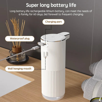 Soap Automatic Dispenser 360ML White Foam Liquid Dispenser