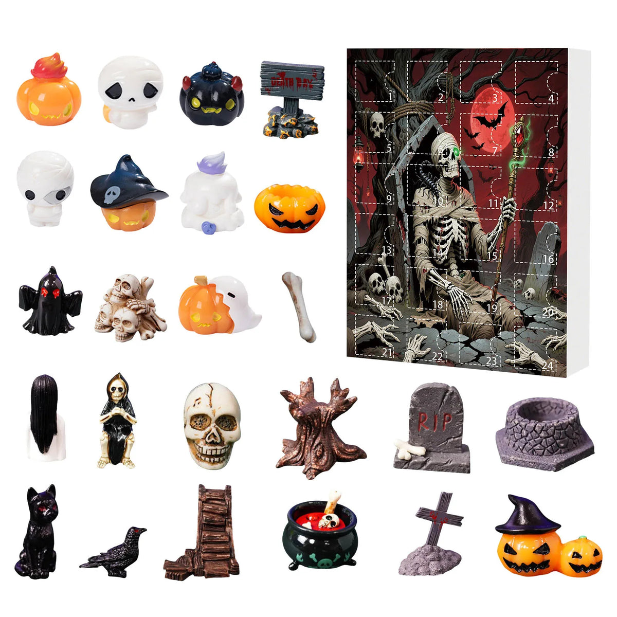 Advent Halloween Calendar 24 Countdown With Mini Figures
