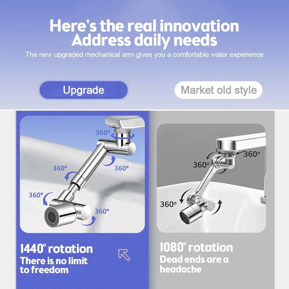 Faucet Extender 360° Swivel Robotic Arm Kitchen Sink Aerator, TikTok Viral Spring 2026 Minimizes Splash