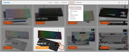 Mechanical Keyboard 68-Key Hall Effect RGB Wired Travel-Friendly