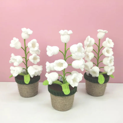 Lily Knitted Of The Valley Cotton Rope Pot Lamp Cozy