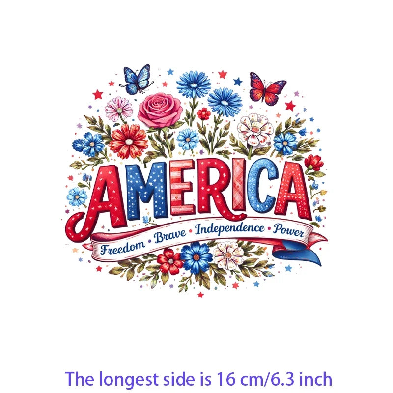 Iron2026 Edition On Patches USA Flag Bald Eagle Heat Transfer Kit Patriotic 4th Of July DIY Clothing Decor