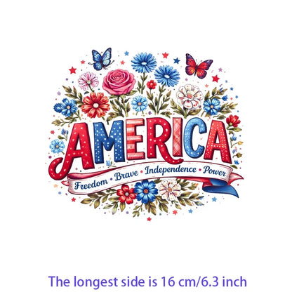 Iron2026 Edition On Patches USA Flag Bald Eagle Heat Transfer Kit Patriotic 4th Of July DIY Clothing Decor