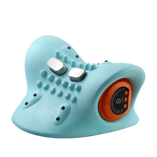 Comfort-Grip Support Pillow – Motor-Driven Cervical Massager Neck Stretcher with Heating