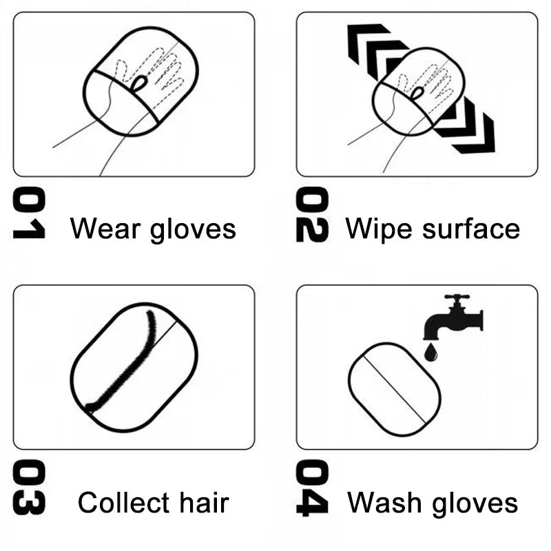 Removes Hair from Furniture and Coat, Cats and Dogs – Double-Sided Pet Grooming Glove