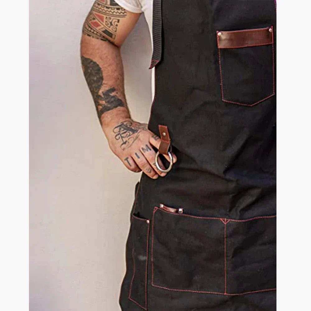 Chef Apron Canvas Work Apron Fall 2025 Pro-Grade Water-Resistant Cooking Apron With Pockets Sturdy Gift