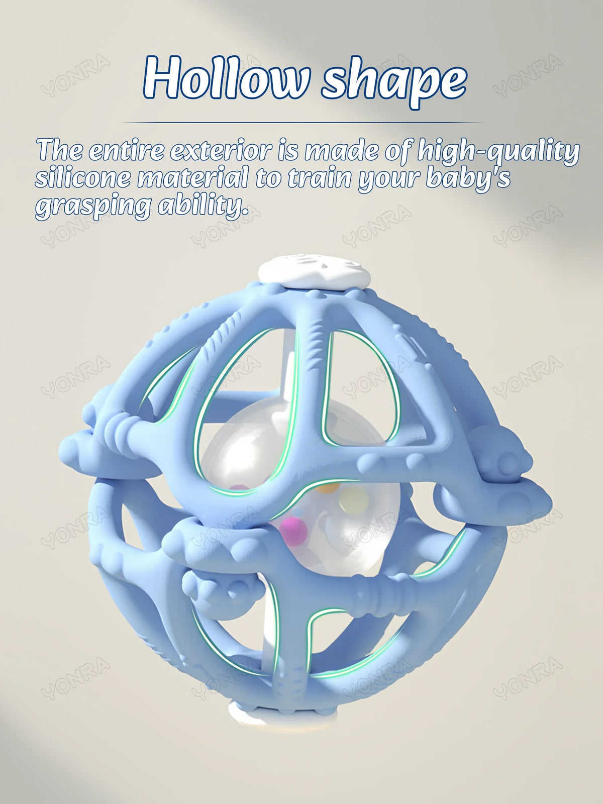 Teether Silicone Rattle Orb Montessori Newborn Sensory Toys