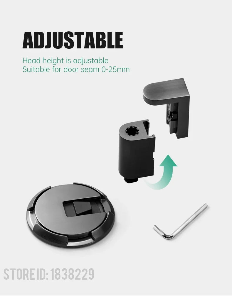 Magnetic Door Stopper Flexible Heavy Duty No Drill