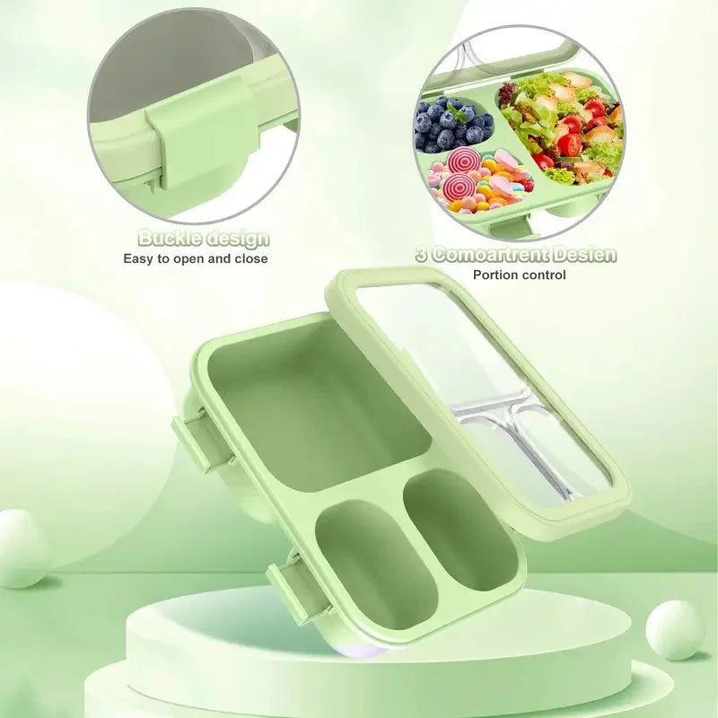 Bento2026 Edition Box Leakproof Lunch Box, Stackable Design With Carry Handles, Back To School