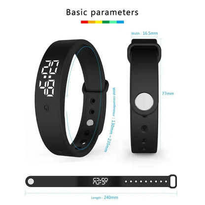 Smart Bracelet Silicone Band Fitness Tracker Water-Resistant Body Temperature Monitor Vibration Alarm Spring 2026 Trend