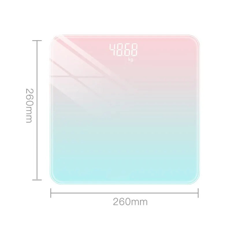 Body Digital Scale Gradient Glass 26 x 26 cm Bathroom Weight Scale Fall 2025 Accurate LED Display