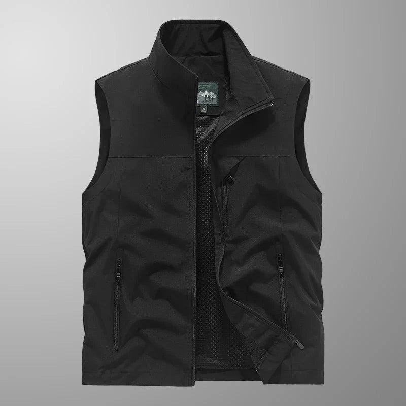 Water-Resistant Multi-Use Mens Vest - Sleeveless Polyester
