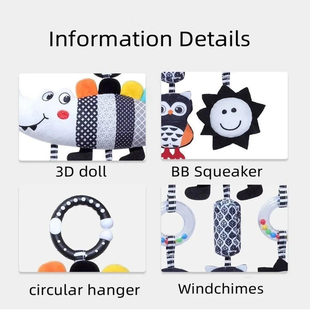 Rattle Baby Stroller Hanging Toy Newborn Sensory Toys