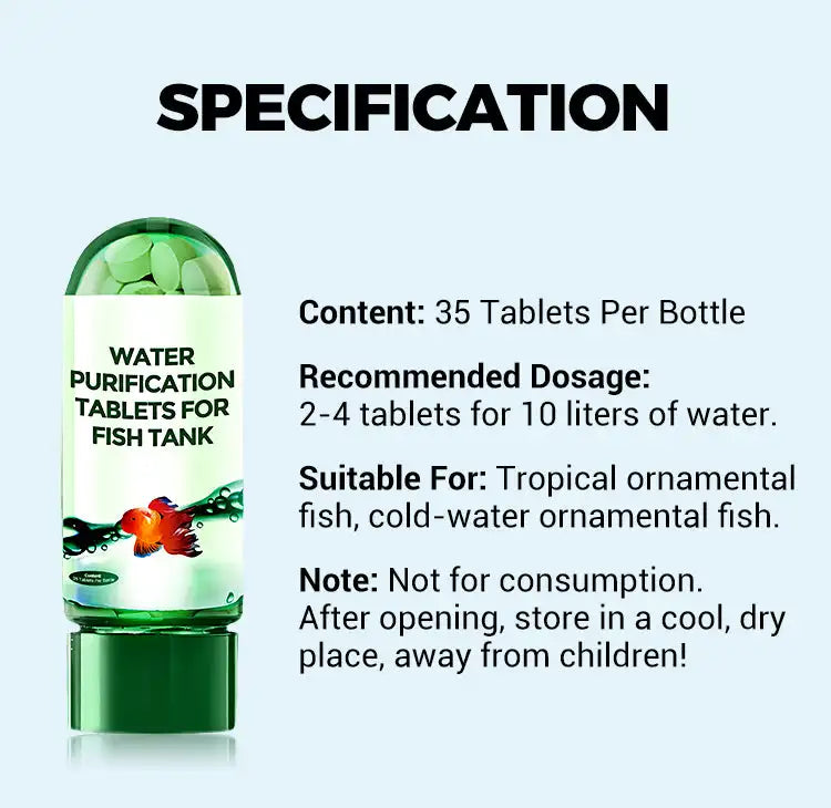 Fast-Acting Fish Tank Clarifier Eco-Friendly 2026 – Aquarium Water Purification Tablets