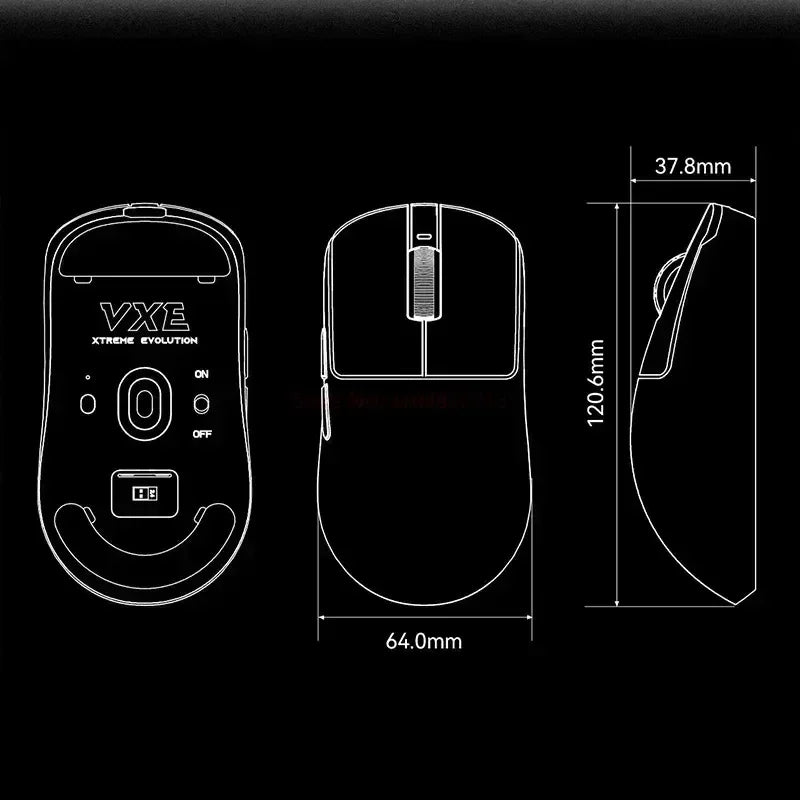 Gaming Mouse Cordless Light Ambidextrous 26000 DPI