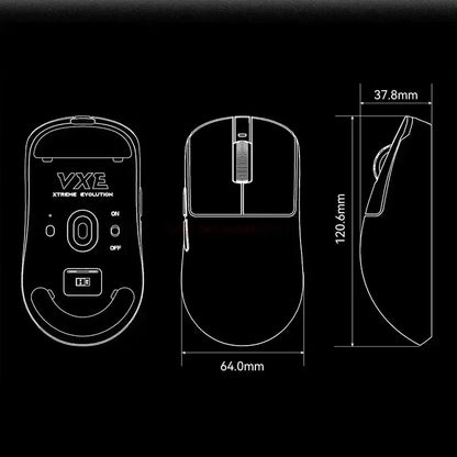 Gaming Mouse Cordless Light Ambidextrous 26000 DPI