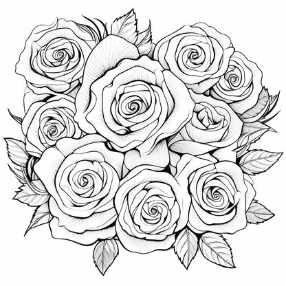 Coloring Art Book 20 Page Flower Graffiti Style Fall 2025 Trend Stress Relief Gift