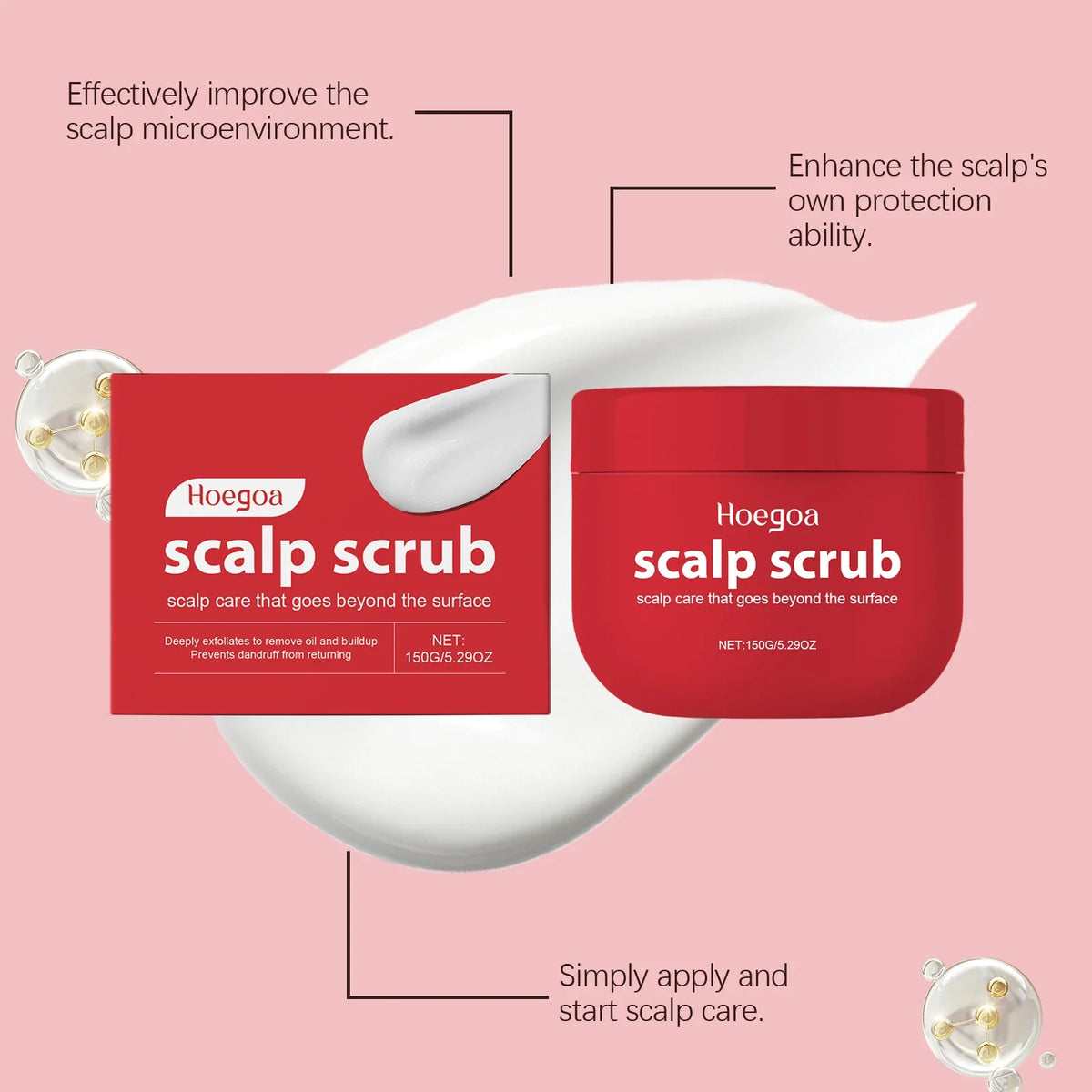 Scrub Scalp Exfoliating Shampoo Anti-Dandruff Deep Cleansing Nourishing All Hair Types
