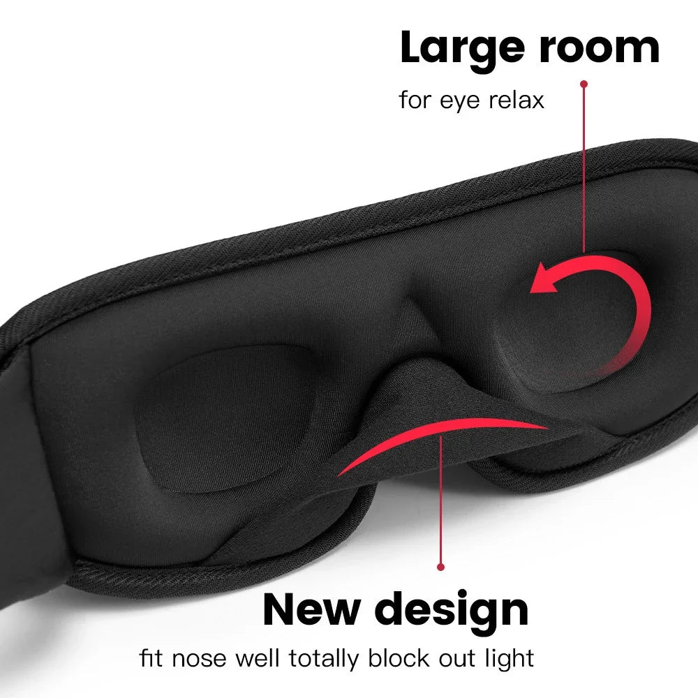 Light Blocking, Plush and Breathable Eyeshade for Travel and Night Rest – 3D Sleep Eye Mask